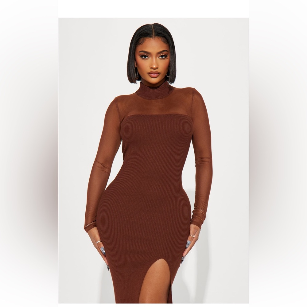 Brown fashion nova sweater dress